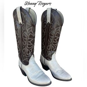 KENNY ROGERS Cowboy Western Boots Brown Beige Womens Size 5M
